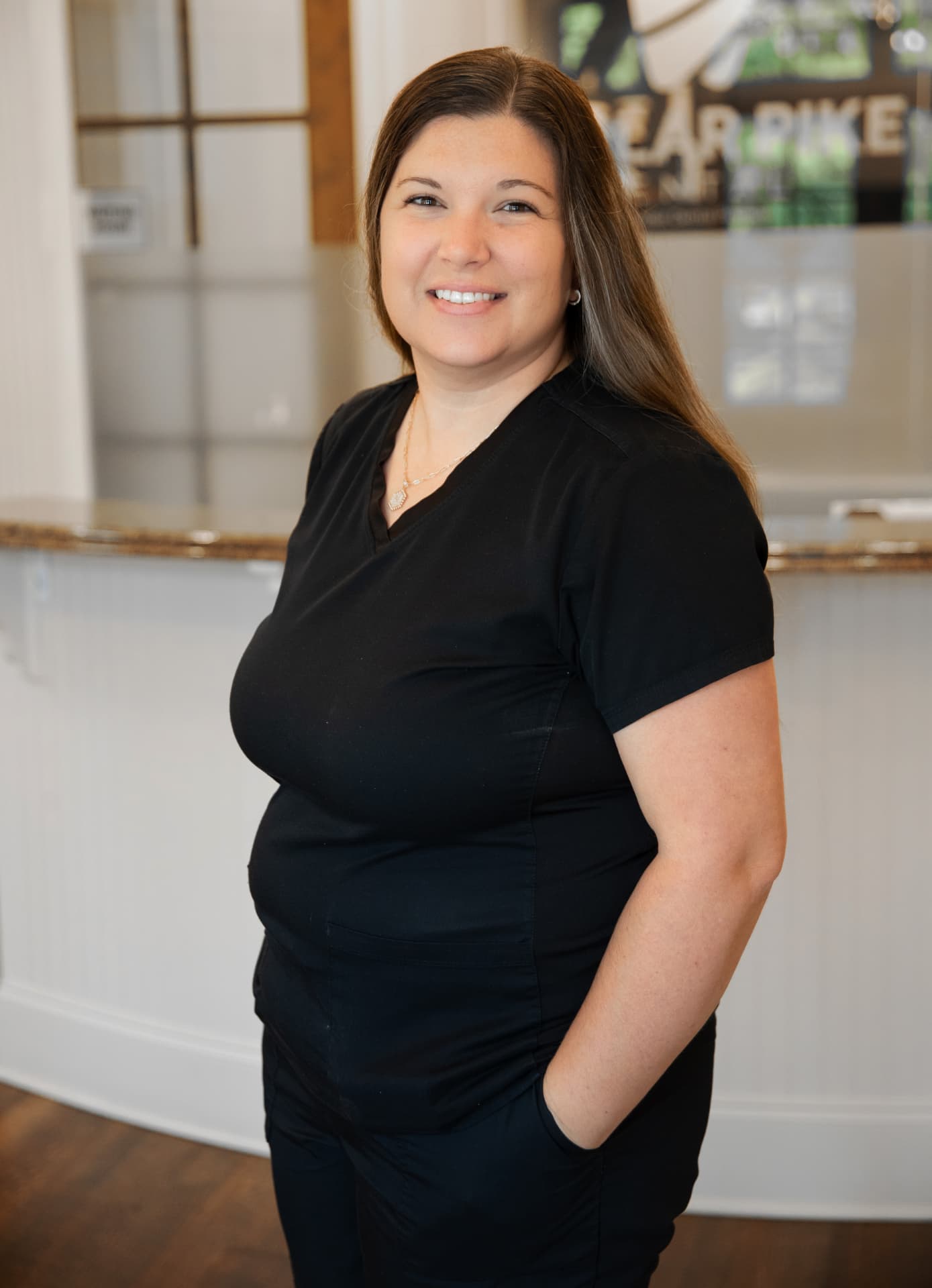 Poplar Pike Dental team member in the Germantown, TN reception area